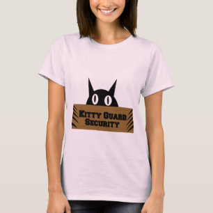 Kitty Guard Security Funny Meme  T-Shirt