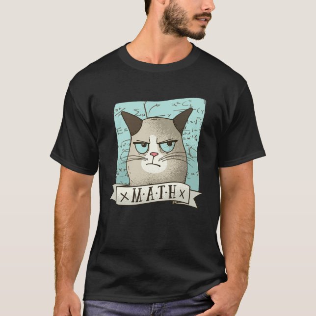 Kitty Hates Maths Cat T-Shirt (Front)