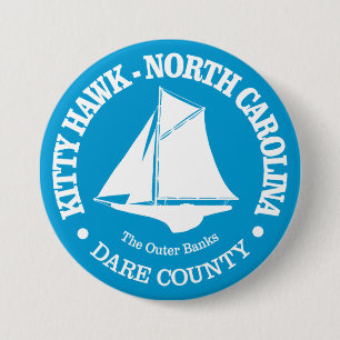 Kitty Hawk (sloop) 7.5 Cm Round Badge