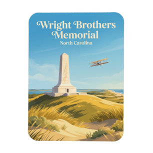 Kitty Hawk Wright Brothers Memorial North Carolina Magnet