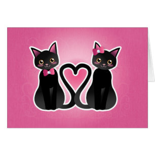 Kitty heart - charcoal ver-card