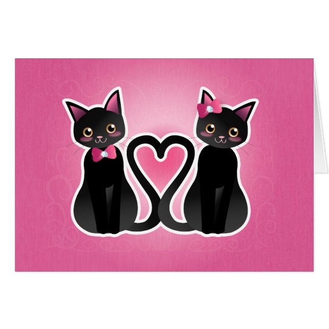 Kitty heart - charcoal ver-card (Front Horizontal)