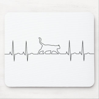kitty heartbeat mouse mat