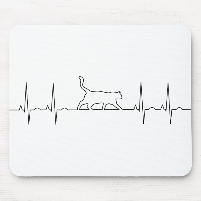 kitty heartbeat mouse mat (Front)