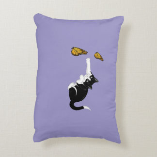 kitty hunting butterflty decorative cushion