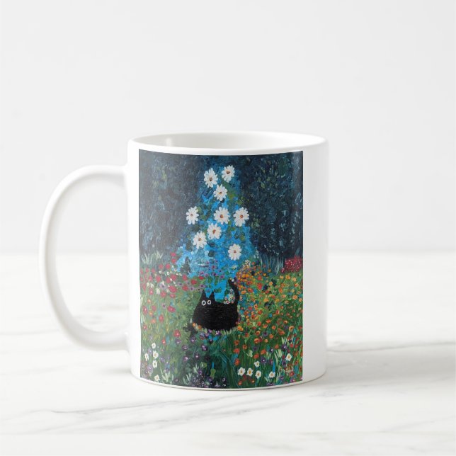 Kitty in Klimt Coffee Mug (Left)