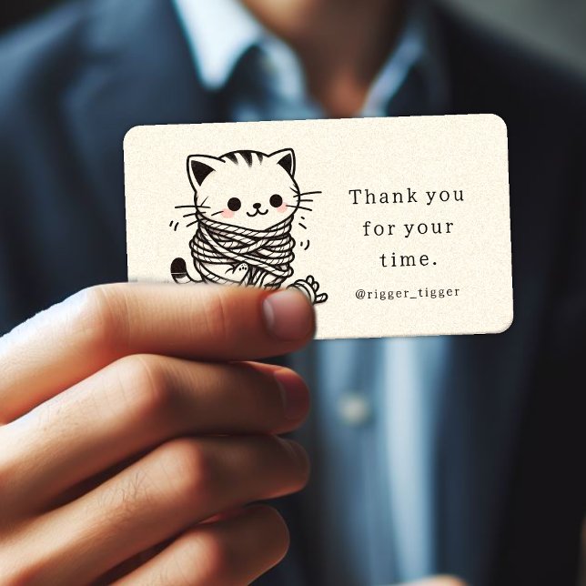 Kitty in ropes, visiting card (Shibari visiting card kitty in ropes)