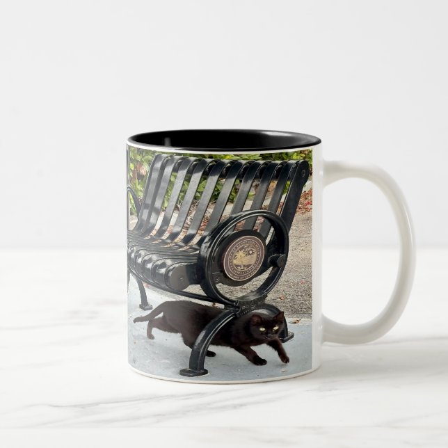 Kitty in The Park Two-Tone Coffee Mug (Right)