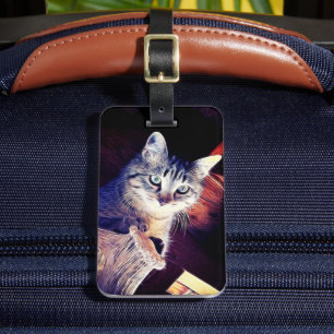 Kitty In The Rafters Close-Up Photograph Luggage Tag
