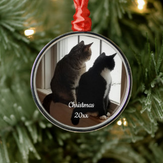 Kitty in the Window Metal Tree Decoration