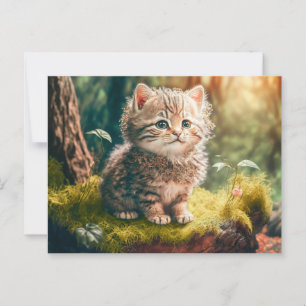 Kitty in the Woods Postcard
