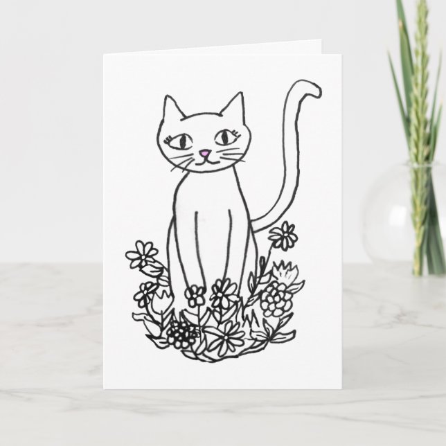 Kitty is Sitting Pretty Card (Front)
