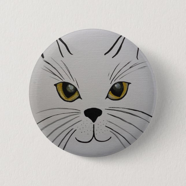 Kitty Kat 6 Cm Round Badge (Front)