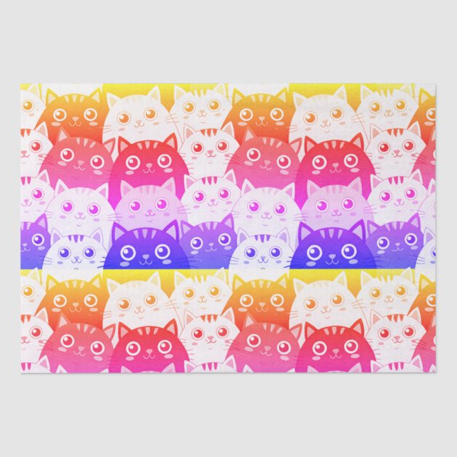 Kitty Kat Kaleidoscope Tissue Paper (Front)