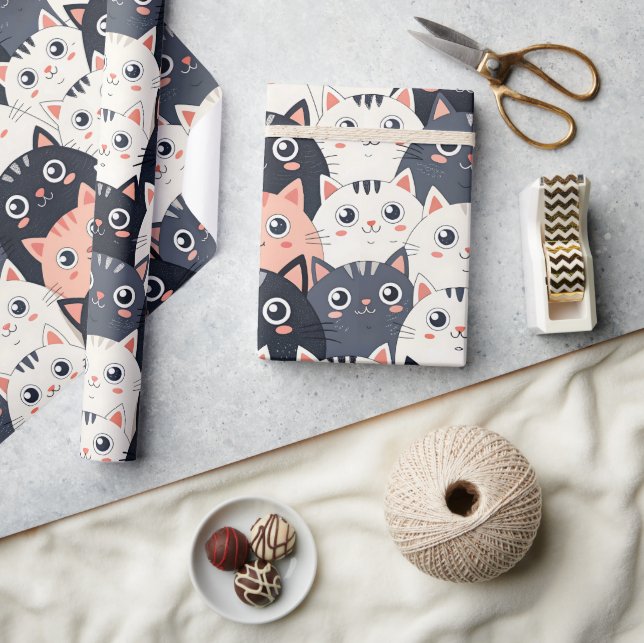 Kitty Kat Kaleidoscope Wrapping Paper (Crafts)