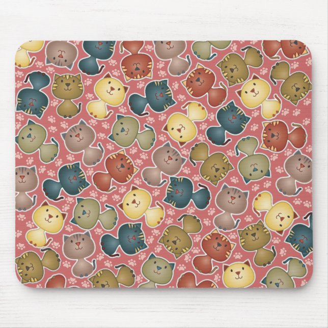 Kitty Kats Pink Mousepad (Front)