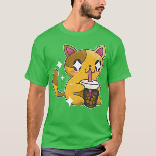 Kitty Kawaii Boba Tea Cat Japan T-Shirt