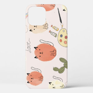 Kitty Kitten Cats: Cute Animal Pattern iPhone 12 Case