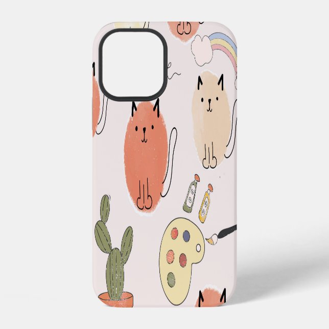 Kitty Kitten Cats: Cute Animal Pattern iPhone Case (Back)