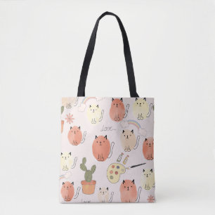 Kitty Kitten Cats: Cute Animal Pattern Tote Bag