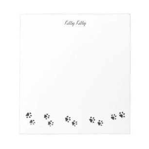 Kitty Kitty Paw Prints Note Pad