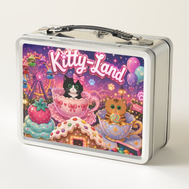 Kitty Land Metal Lunch Box (Back)