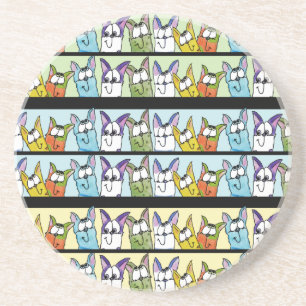 Kitty Lineup-Colourful Cats Coaster