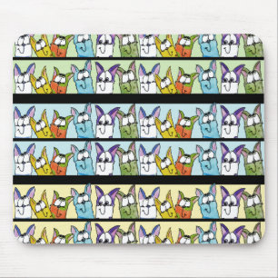Kitty Lineup-Colourful Cats Mouse Mat