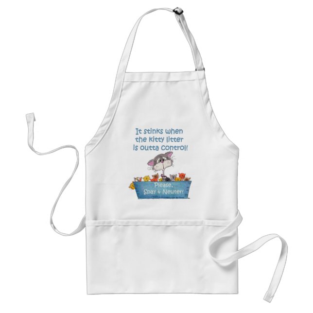 Kitty Litter Stinks Standard Apron (Front)