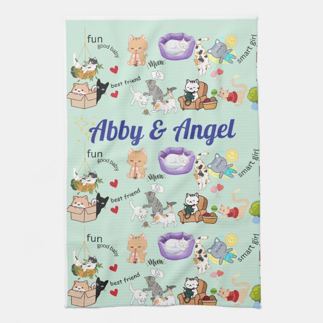 Kitty Love Kitchen Towels (Vertical)