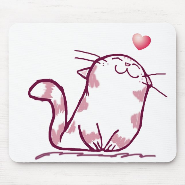 Kitty Love Mouse Mat (Front)
