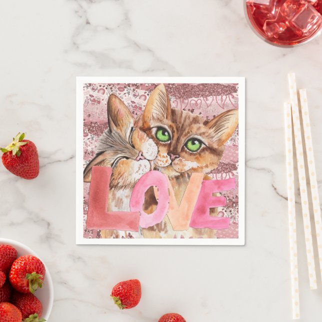 Kitty Love  Napkin (Insitu)