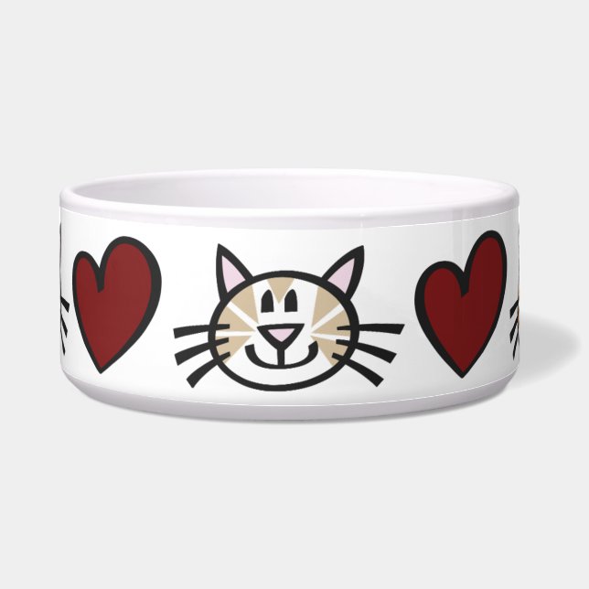 Kitty Love Pet Feed Bowl (Front)
