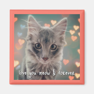 Kitty Love Square Magnet