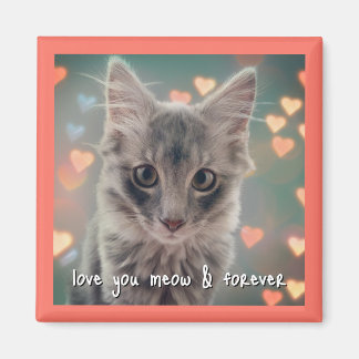 Kitty Love Square Magnet