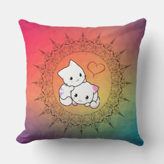Kitty Love Throw Pillow