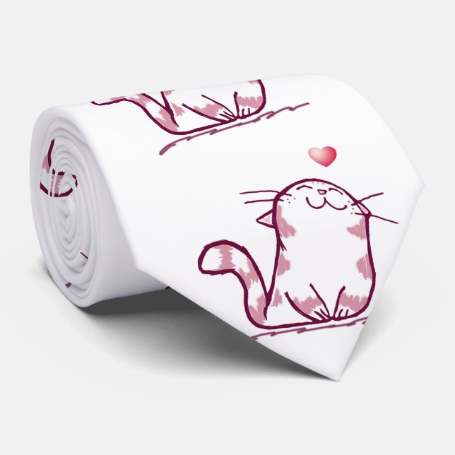 Kitty Love Tie (Rolled)