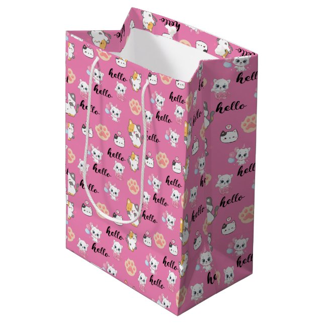  kitty  medium gift bag (Front Angled)