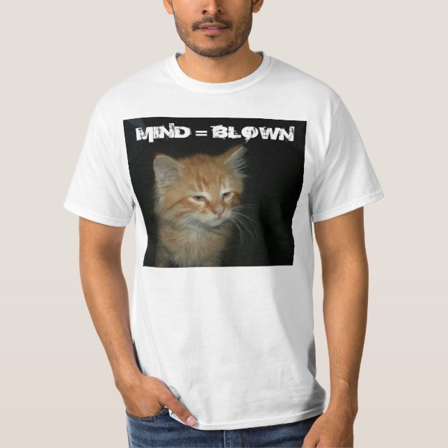Kitty "MIND = BLOWN" Mens Value T-Shirt (Front)