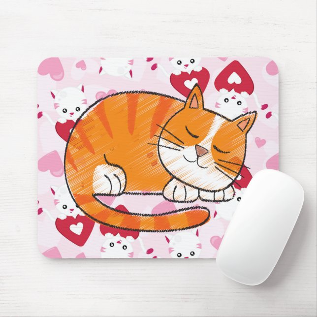Kitty Mouse Mat (With Mouse)