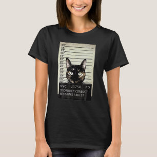 Kitty Mugshot Feline Cat Criminal Jail Prison Arre T-Shirt