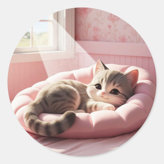 Kitty Nap Sticker (Front)