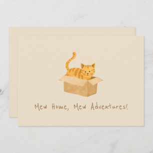 Kitty on the Move Cat Moving Announcement