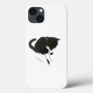 Kitty Painting Black and White Cat iPhone 13 Case