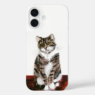 Kitty Painting Tabby Cat iPhone 16 Case