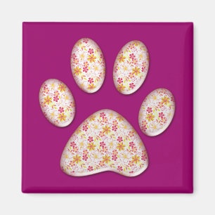 kitty paw print magnet