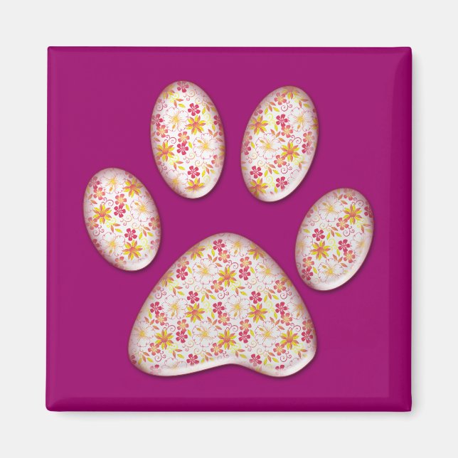 kitty paw print magnet (Front)
