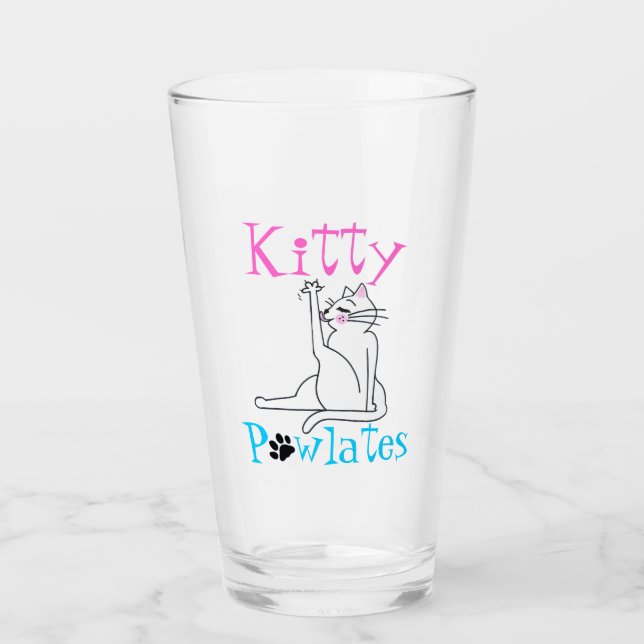 “Kitty PAWlates” Glass (Front)