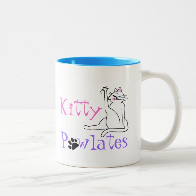 Kitty PAWlates Two-Tone Coffee Mug (Right)
