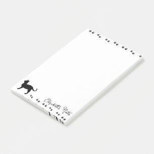 Kitty pawprints personalised post-it notes